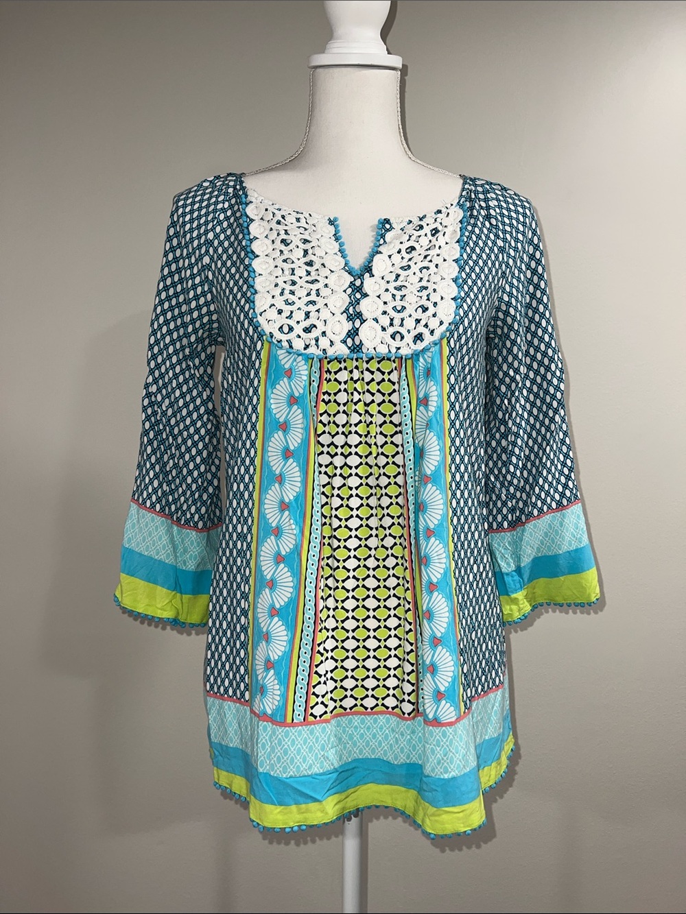NWOT Crown And Ivy Boho Peasant Tunic Top Sz XS